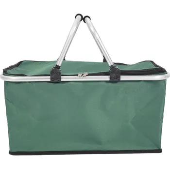 M.A.T. GROUP Košík nákupní skládací dvouvrstvý 46 x 27 x 23 cm zelený