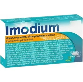 Lék při potížích s trávením IMODIUM RAPID 2MG perorální TBL DIS 12