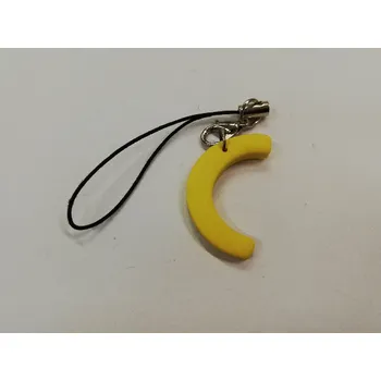 Přívěsek Fimo přívěsek na mobil - písmeno "C" žlutý