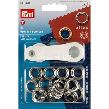 Průchodky Stříbrné Prym 11mm (E) (Průchodky, Šicí potřeby od Prym)