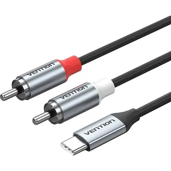 Datový kabel Vention USB-C Male to 2RCA Male with DAC Audio Cable 1M Gray