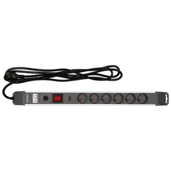 Nářadí pro automobil PŘEPĚŤOVÁ PRODLOUŽOVACÍ LIŠTA V HLINÍKOVÉM POUZDŘE S OCHRANOU PROTI PŘEPĚTÍ A PŘETÍŽENÍ, 6 ZÁSUVEK S, 72373, STOHR, 72373