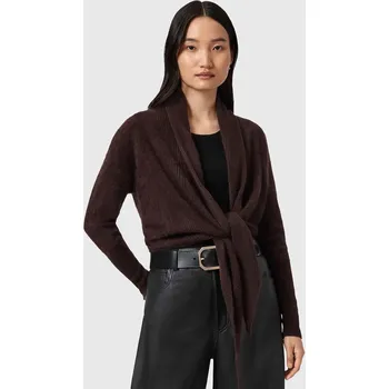 Dámský svetr Kašmírový kardigan AllSaints dámský, hnědá barva, W091KD 89X, vel. S