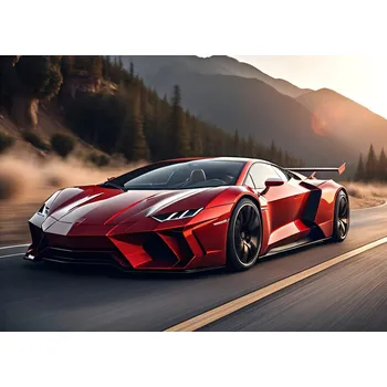 Plakát Plakát, Obraz - Fast red car