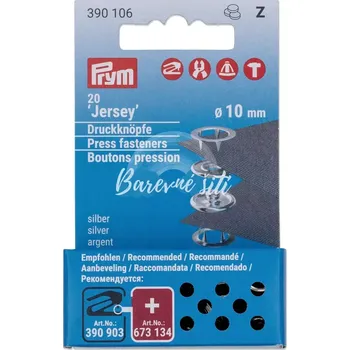 Stiskací knoflíky JERSEY 10 mm NÁPLŇ 20ks Prym (E) (Šicí potřeby)