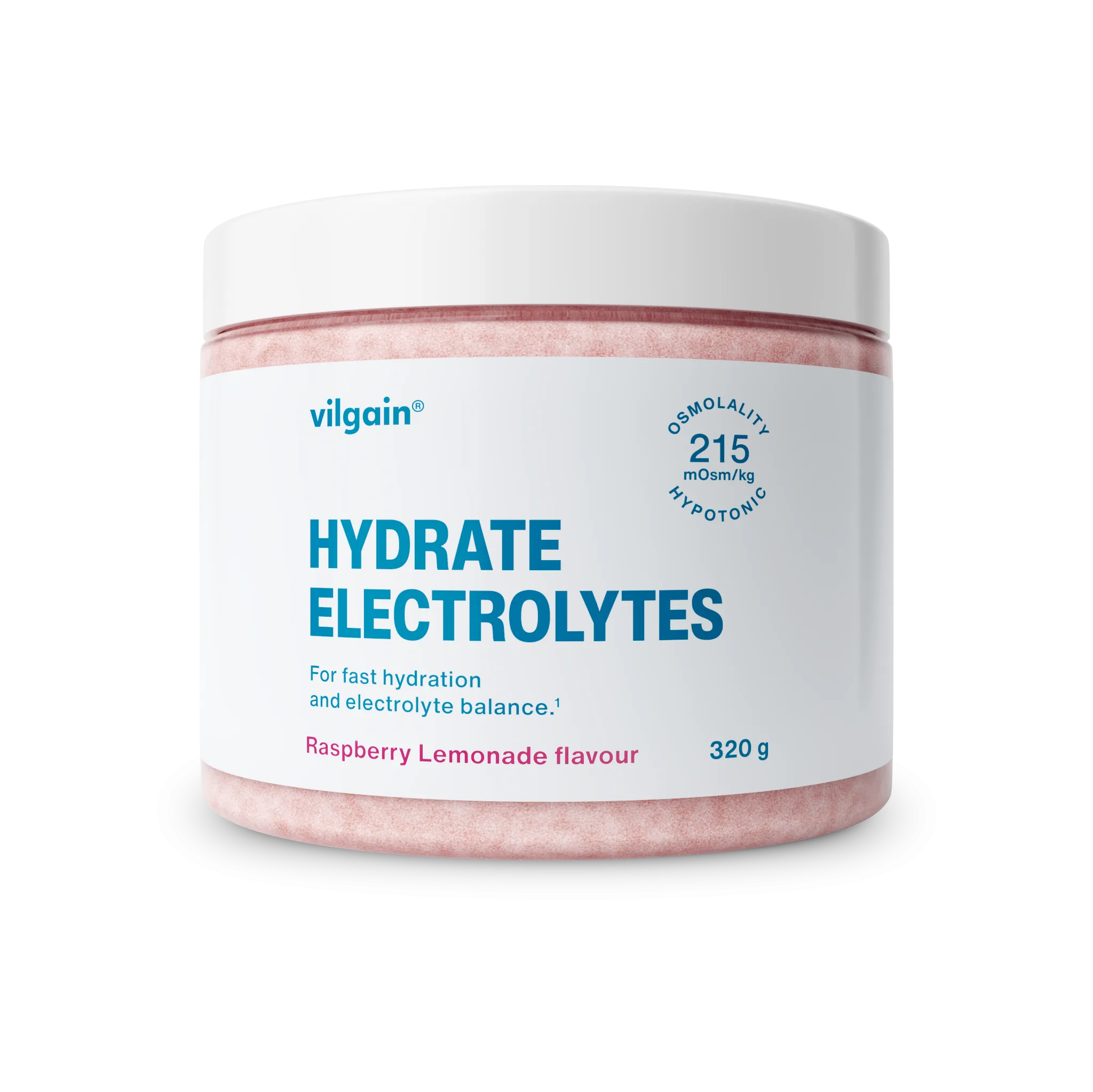 Fotografie 1 - Iontový nápoj Vilgain Hydrate Electrolytes 320 g malinová limonáda