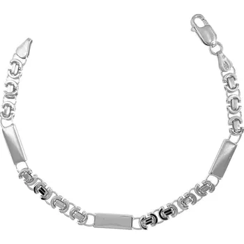 Náramek Stříbrný pánský náramek equo s destičkami délka náramku 19cm