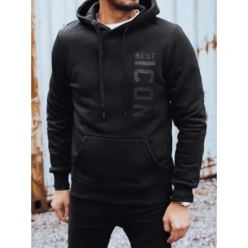 Pánská mikina Dstreet Pánská zateplená mikina s potiskem BX5917 Barva: Černá, Velikost: L