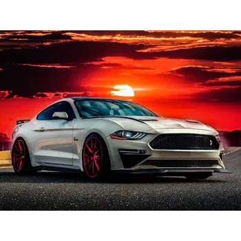 Plakát Plakát, Obraz - Mustang Car Auto in Sunset