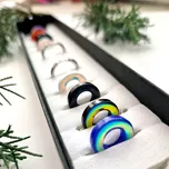 SWITCH IT HOLO Box Kroužek: zdobený stříbrný (14 mm) variabilní náušnice 10v1