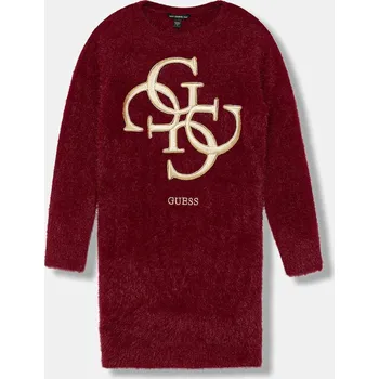 Dívčí šaty Dívčí šaty Guess J5BK08.Z0720.9BYA burgundské 83X, vel. 158-166