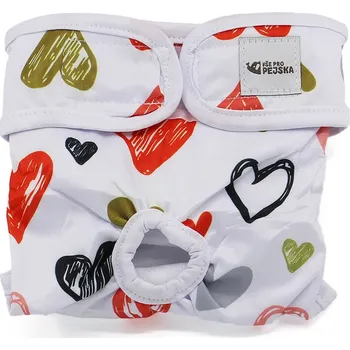 Dusty hárací kalhotky pro psa - vsepropejska.cz Barva: Barevné srdce, Obvod slabin (cm): 48 - 86