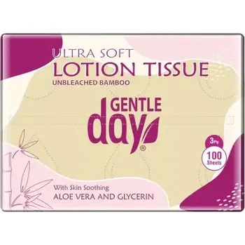 Papírový kapesník Gentle Day Bambusové kapesníky s Aloe Vera 3 vrstvé 100 ks