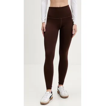 Dámské legíny Legíny Tommy Jeans dámské, hnědá barva, DW0DW21830 89X, vel. L