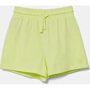 Chlapecké kraťasy Dětské bavlněné šortky United Colors of Benetton 3BL0G901T.P.Seasonal zelená 71X, vel. 90