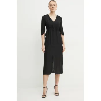 Dámské šaty Šaty Armani Exchange černá barva, midi, XW000147 AF10842 XW000147.AF10842 99A, vel. 36