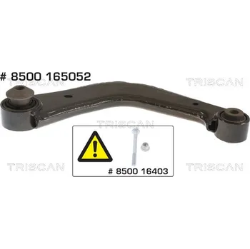 Zavěšení kol Řídicí páka, zavěšení kol Triscan A/S 8500 165052