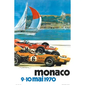 Plakát Plakát, Obraz - 1970 Monaco Grand Prix Racing Poster