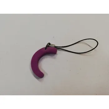 Přívěsek Fimo přívěsek na mobil - písmeno "C" fialový