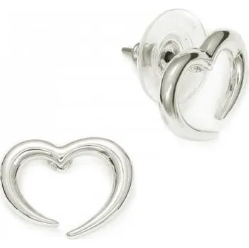 Náušnice Náušnice otevřená srdíčka Colibra - stříbrné