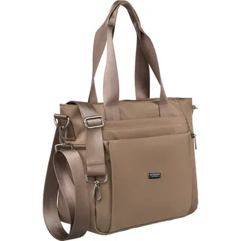 Kabelka Peterson nákupní taška s popruhem přes rameno Barva: Béžová