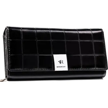 Peněženka ROVICKY Velká dámská peněženka z přírodní a ekologické kůže Barva: Černá