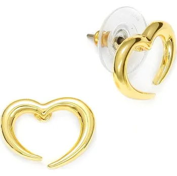 Náušnice Náušnice otevřená srdíčka Colibra - pozlacené