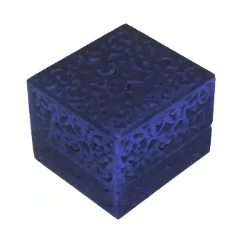 Dárková krabička Dárková krabička samet modrá prořezávaná (Dárková sametová zdobená)