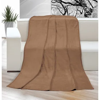 deka Přikrývka KORALL MICRO 200x230 cm - 200x230 cm kávová