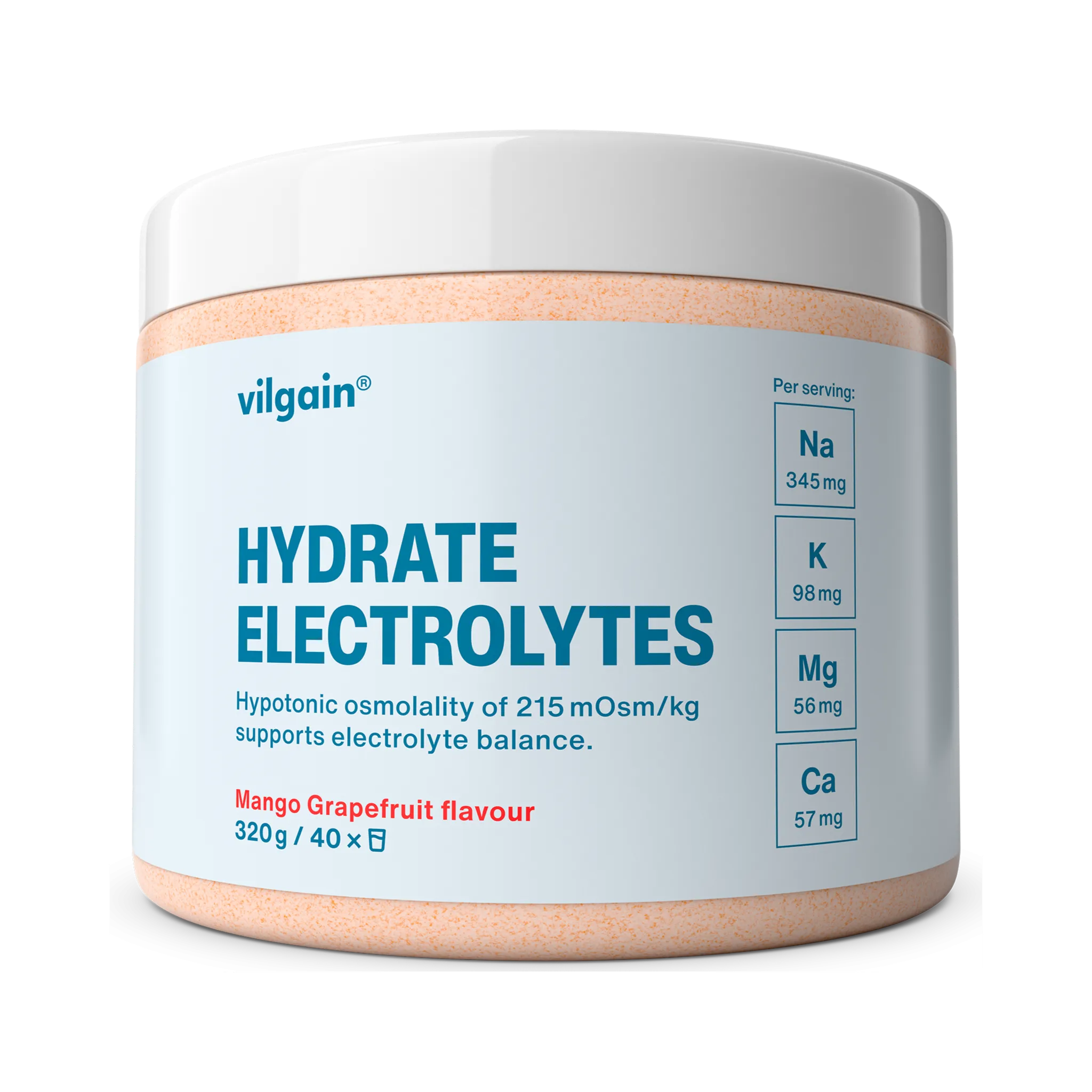 Fotografie 1 - Iontový nápoj Vilgain Hydrate Electrolytes 320 g mango a grep