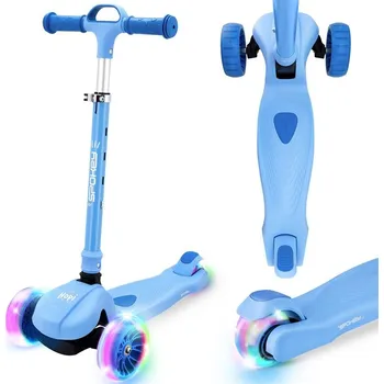 Sport Skládací dětská tříkolka se svítícími kolečky Spokey HOPI, modrá