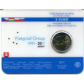 (2011) Slovensko - 2 € - mincovní karta - 20. výročí Vyšegradské skupiny