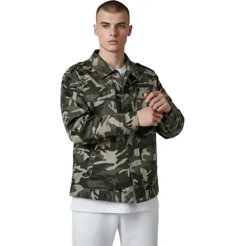 Pánská větrovka Loshan Pánská vojenská jarní bunda Barva: Vojenská, Velikost: XL
