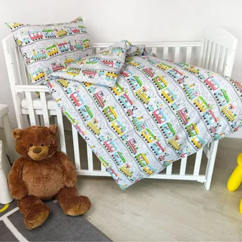 Povlečení Dětské povlečení - Vláček Zapínání: knoflík, Rozměr: 90x135 + 45x65