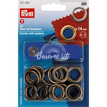 Průchodky Staromosaz Prym 14mm (E) (Průchodky, Šicí potřeby od Prym)