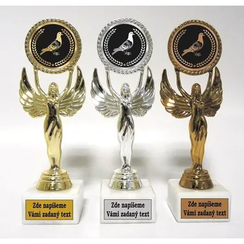 Holubářské trofeje F32-830-LAC034 Zde napište text na štítky a součet zadejte do košíku. Více informací viz.POPIS v dolní části.