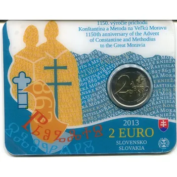 (2013) Slovensko - 2 € - mincovní karta - 1150. výročí příchodu Cyrila a Metoděje
