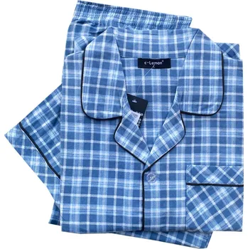 Pánské pyžamo C-Lemon Pánské flanelové pyžamo C-lemon Tyrkysová 5XL