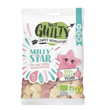Bonbon Not Guilty Milly the Star 90 g – veganské bio bonbóny jahoda, broskev & maracuja