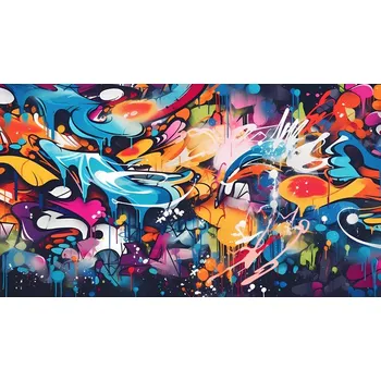 Plakát autor Gigant Size Graffiti Wallpaper Unleashing Colorful Urban Art 40 x 22.2 cm