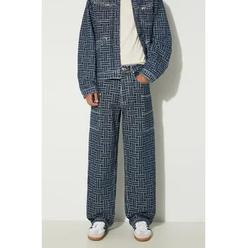 Pánské džíny Džíny Kenzo Cargo Monkey Fit Jeans Weave pánské, FE65DP4086J2.DD modrá 55X, vel. 30