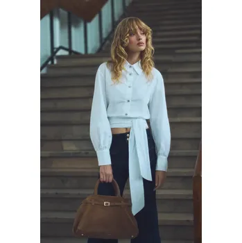 Dámská košile Košile Answear.LAB dámská, bílá barva, relaxed, s klasickým límcem 93028 00X, vel. XS