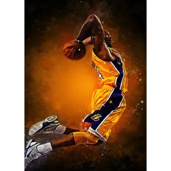 Plakát Plakát, Obraz - Splatter Basketball Player