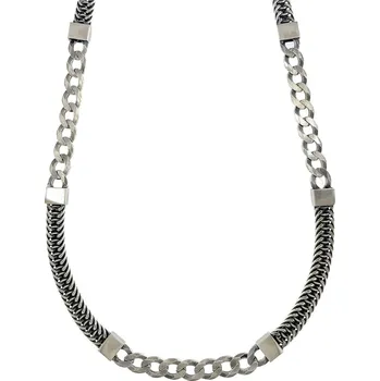 Řetízek Stříbrný pánský řetízek fox pancr délka řetízku 50cm