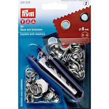 Průchodky Stříbrné Prym 8mm (E) (Průchodky, Šicí potřeby od Prym)