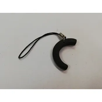 Fimo přívěsek na mobil - písmeno "C" černý