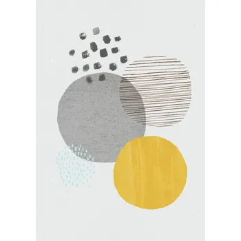 Plakát Plakát, Obraz - Abstract mustard and grey, Laura Irwin