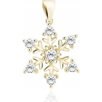 Náhrdelník Lafira pozlacený stříbrný přívěsek Vločka Z1788CG (náhrdelník)