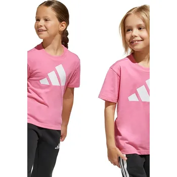 Dětské bavlněné tričko adidas JC9718 růžová 43X, vel. 122