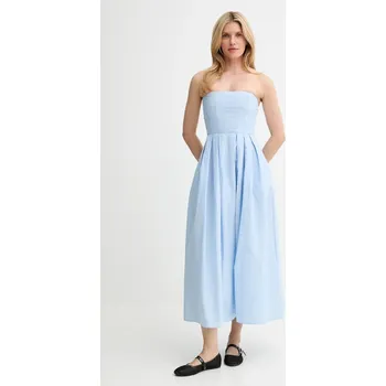 Dámské šaty Bavlněné šaty Answear.LAB modrá barva, maxi 31967.tos 55X, vel. M